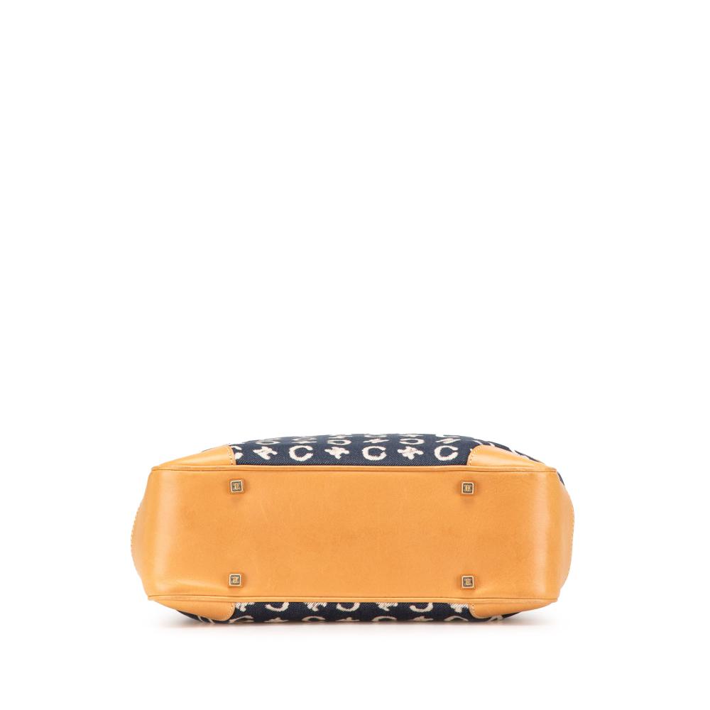 Celine B Celine Blue Navy Denim Fabric C Macadam Handbag Italy