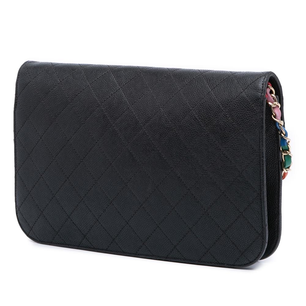 Chanel AB Chanel Black Caviar Leather Leather Paris Cuba Medium Caviar Thread Around Flap Italy