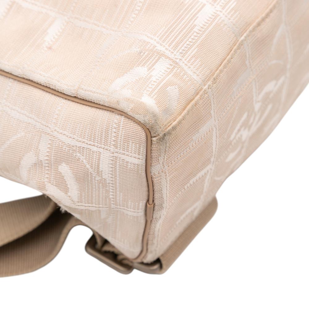 Chanel B Chanel Brown Nylon Fabric New Travel Line Backpack Italy