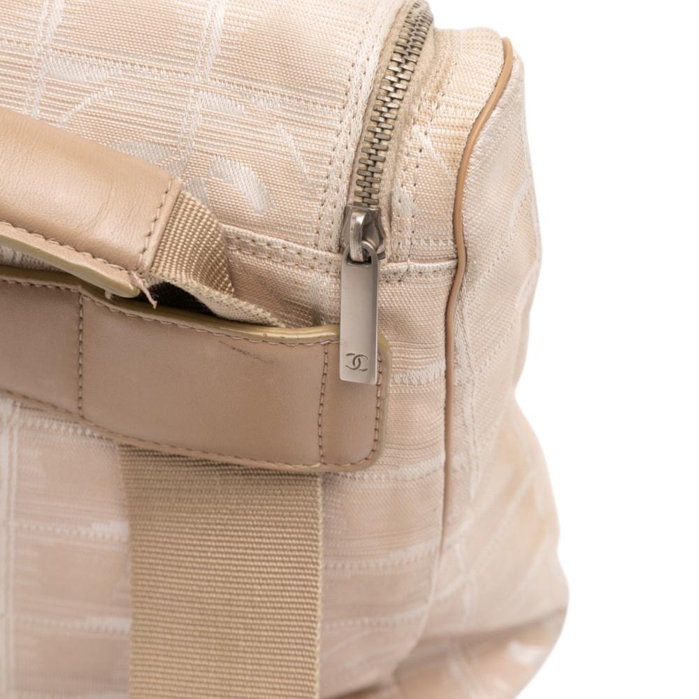 Chanel B Chanel Brown Nylon Fabric New Travel Line Backpack Italy