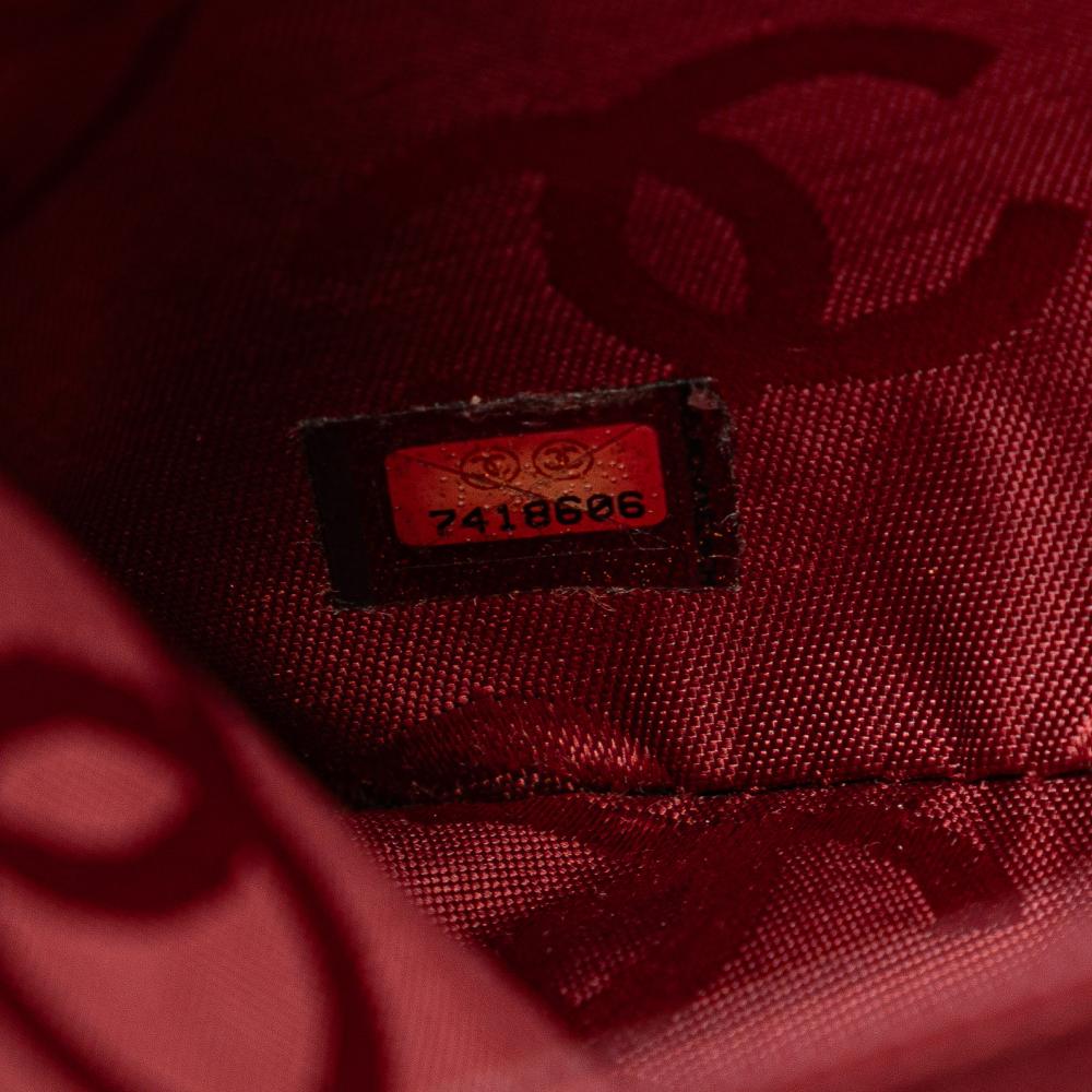 Chanel B Chanel Red Lambskin Leather Leather CC Lambskin Wild Stitch Handbag Italy