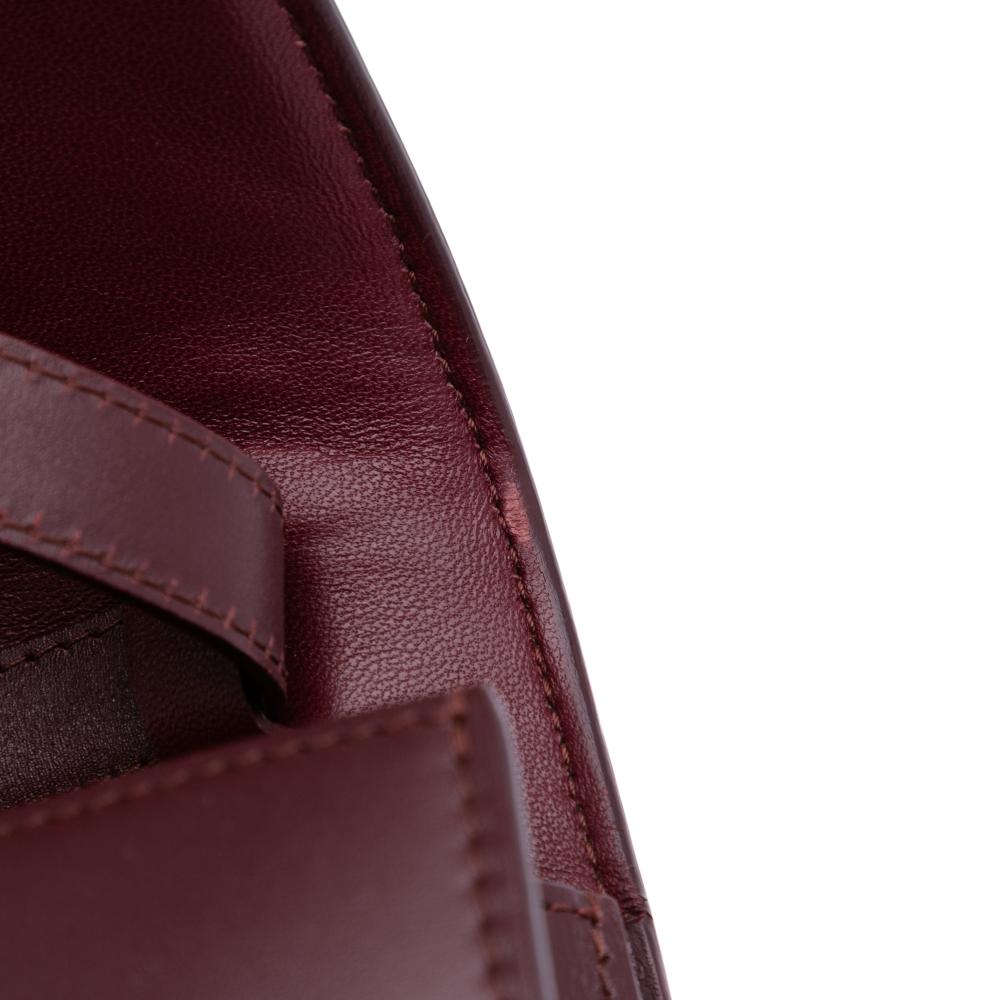 Celine B Celine Red Bordeaux Calf Leather Small skin Classic Box Italy