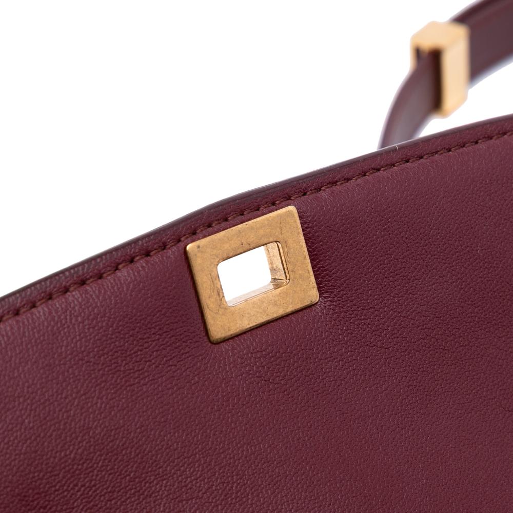Celine B Celine Red Bordeaux Calf Leather Small skin Classic Box Italy