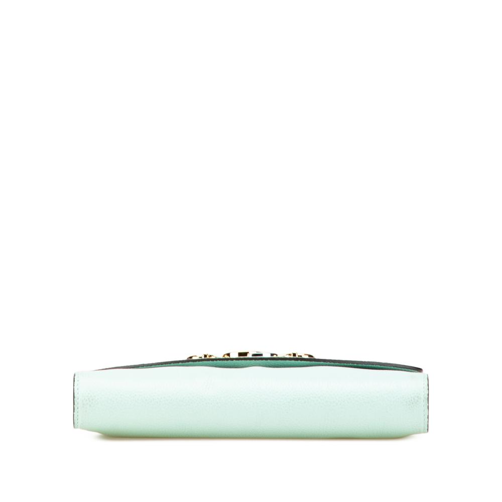 Gucci B Gucci Green Mint Calf Leather Small Zumi Satchel Italy