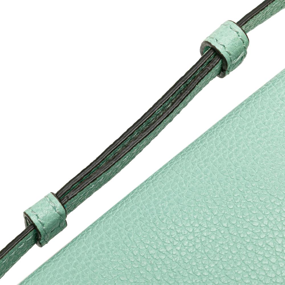 Gucci B Gucci Green Mint Calf Leather Small Zumi Satchel Italy