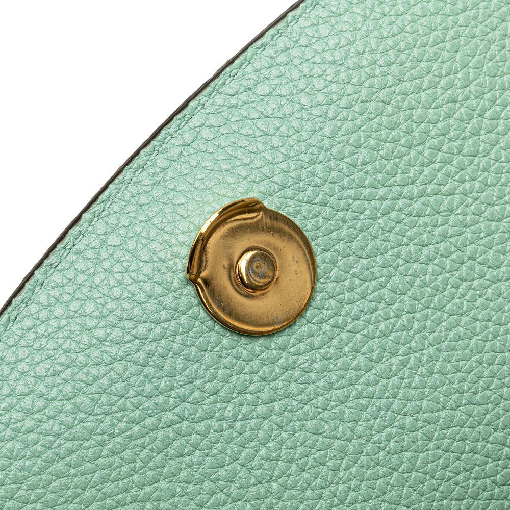 Gucci B Gucci Green Mint Calf Leather Small Zumi Satchel Italy