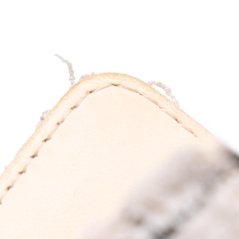 Chanel B Chanel White Ivory with Brown Light Beige Tweed Fabric and Resin Zipped Shopping Bag France