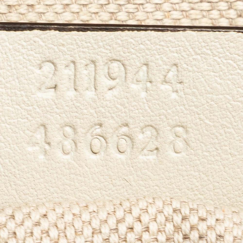 Gucci B Gucci White Raffia Natural Material Medium Diamante Sukey Tote Italy