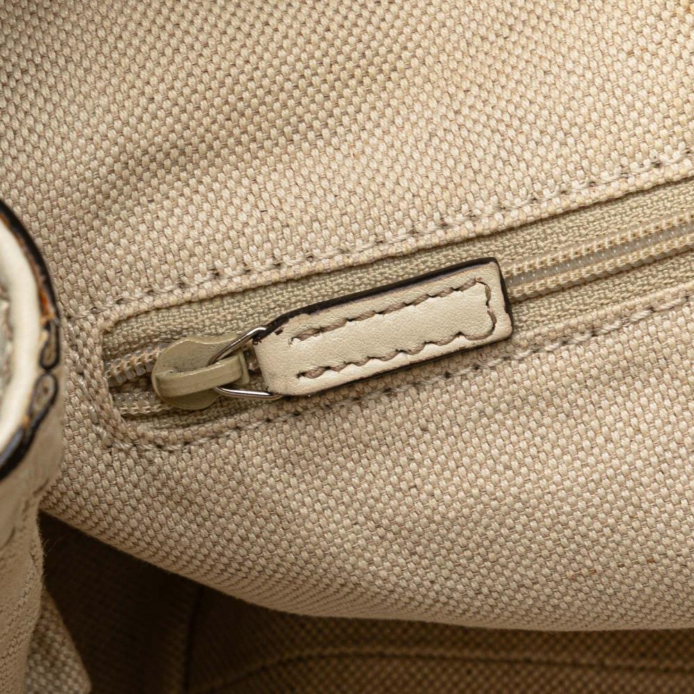 Gucci B Gucci White Raffia Natural Material Medium Diamante Sukey Tote Italy