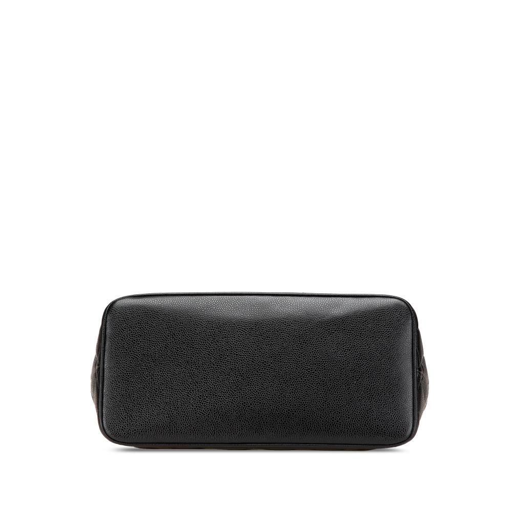 Chanel B Chanel Black Caviar Leather Leather Caviar Medallion Tote France