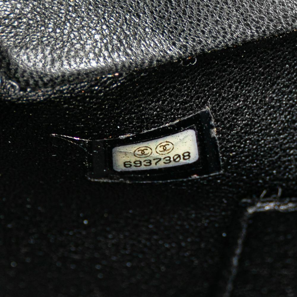 Chanel B Chanel Black Caviar Leather Leather Caviar Medallion Tote France