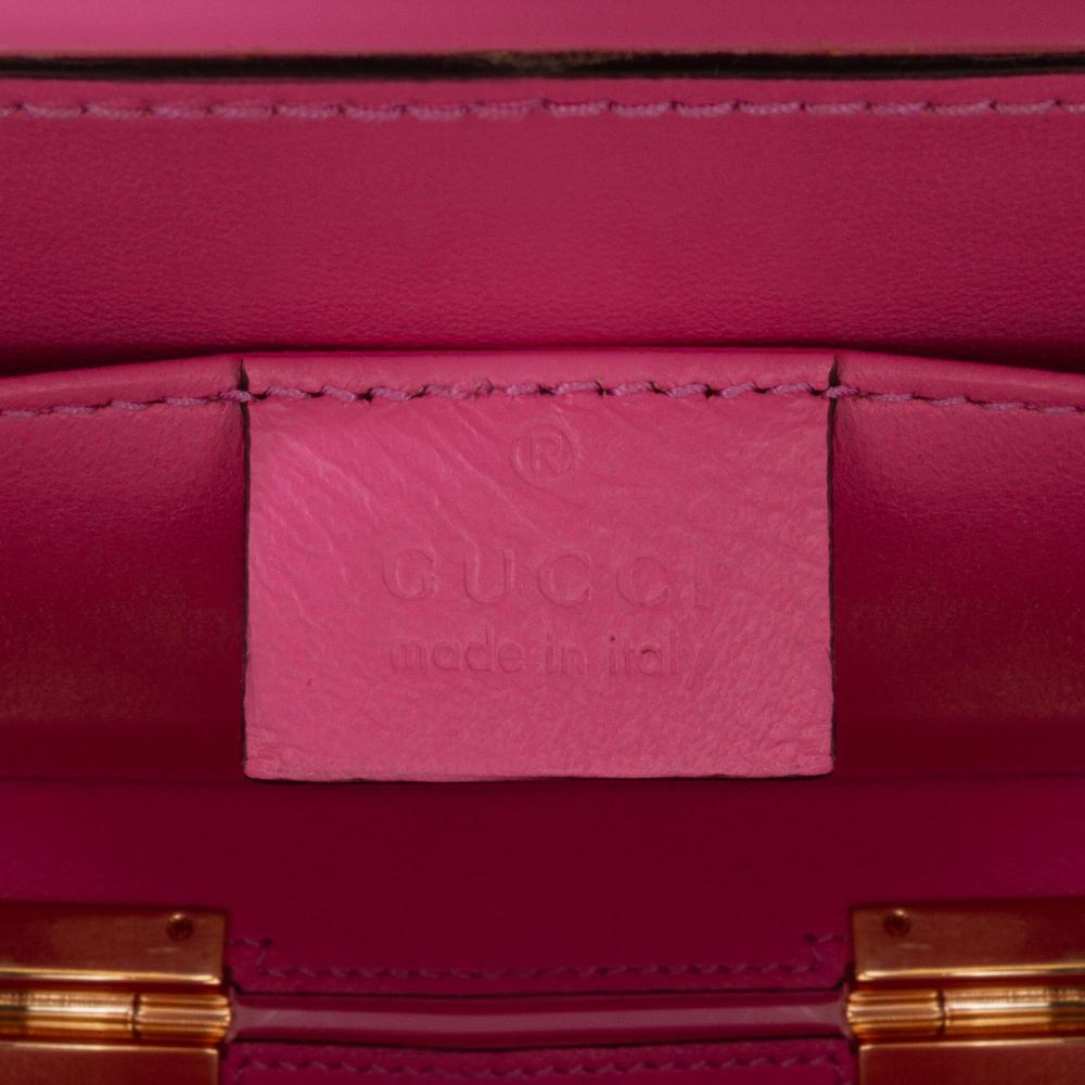 Gucci AB Gucci Pink Acrylic Plastic Mini Sylvie 1969 Top Handle Bag Italy