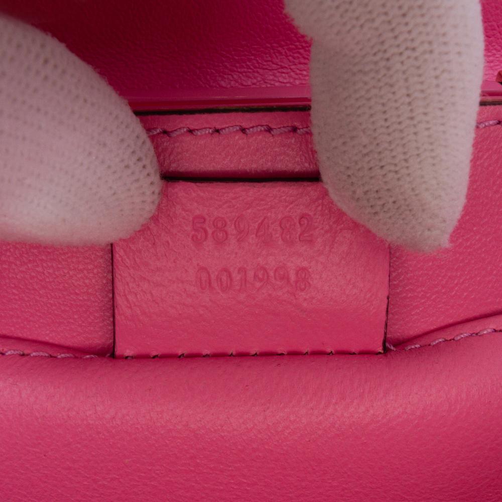 Gucci AB Gucci Pink Acrylic Plastic Mini Sylvie 1969 Top Handle Bag Italy