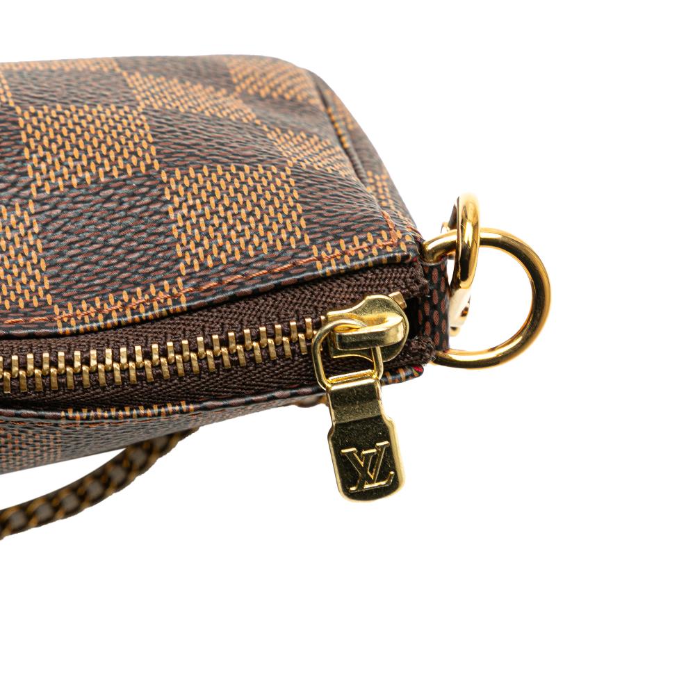 Louis Vuitton B Louis Vuitton Brown Damier Canvas Canvas Damier Ebene Mini Pochette Accessoires France