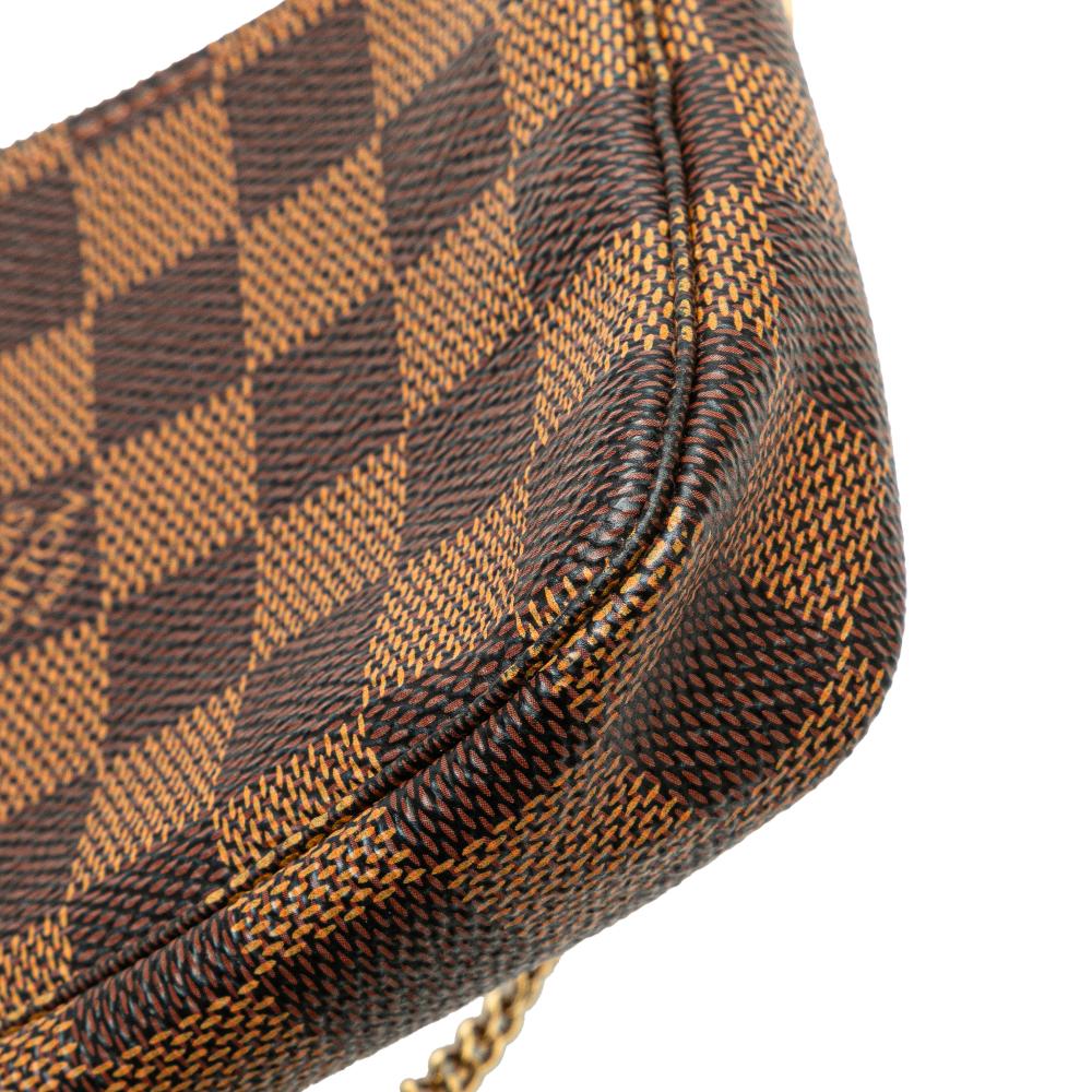 Louis Vuitton B Louis Vuitton Brown Damier Canvas Canvas Damier Ebene Mini Pochette Accessoires France