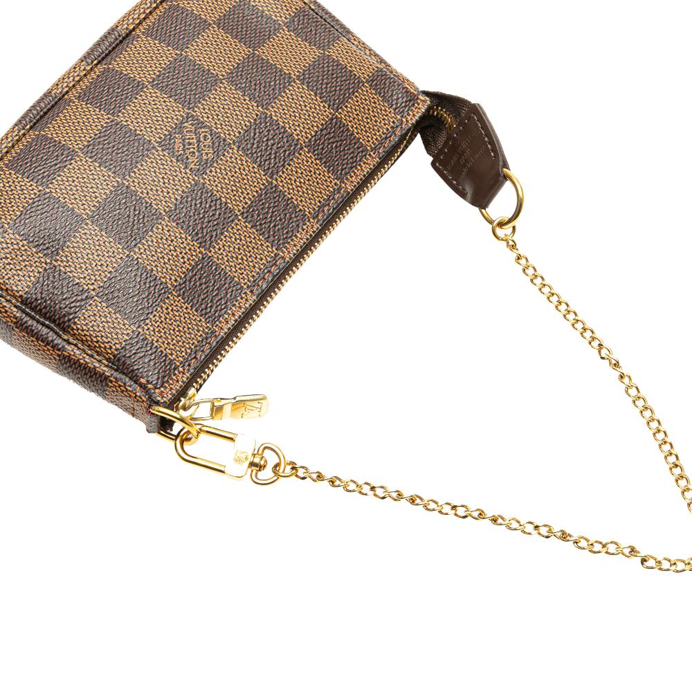 Louis Vuitton B Louis Vuitton Brown Damier Canvas Canvas Damier Ebene Mini Pochette Accessoires France