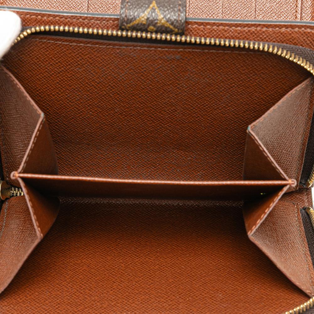 Louis Vuitton B Louis Vuitton Brown Monogram Canvas Canvas Monogram Porte Papier Zipped Wallet France
