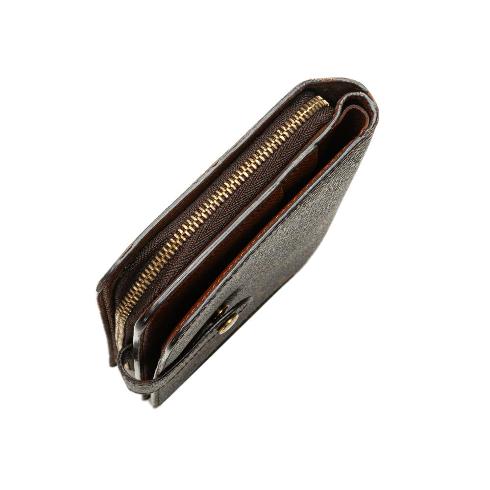 Louis Vuitton B Louis Vuitton Brown Monogram Canvas Canvas Monogram Porte Papier Zipped Wallet France