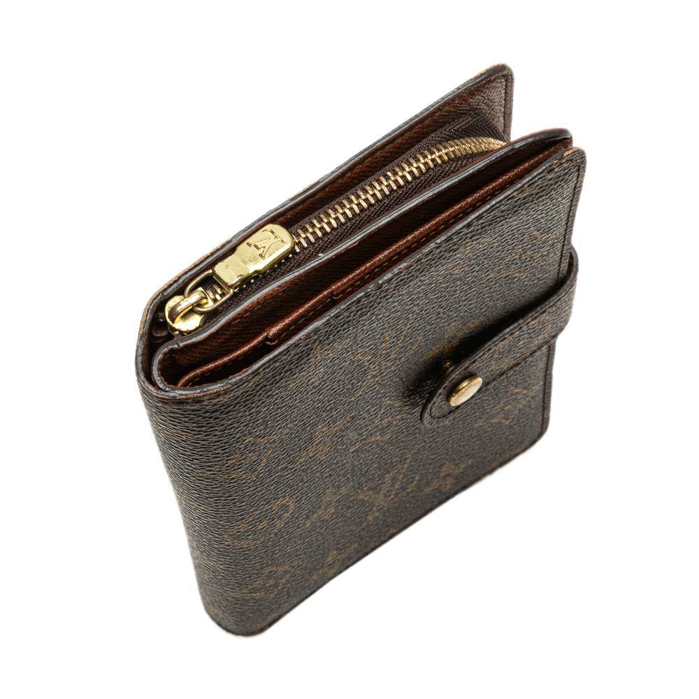 Louis Vuitton B Louis Vuitton Brown Monogram Canvas Canvas Monogram Porte Papier Zipped Wallet France