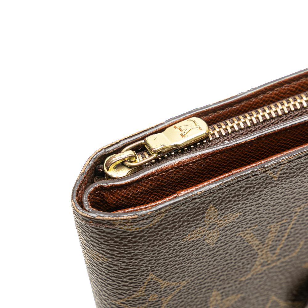 Louis Vuitton B Louis Vuitton Brown Monogram Canvas Canvas Monogram Porte Papier Zipped Wallet France