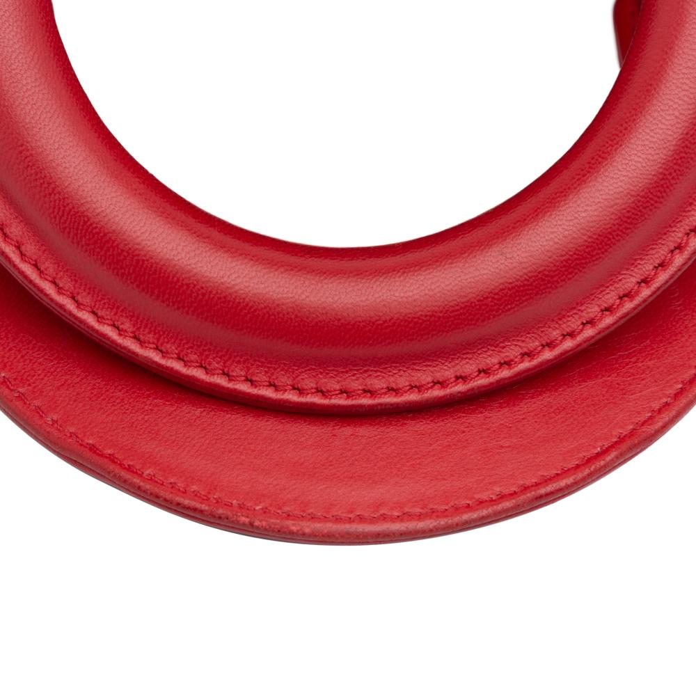 Christian Dior B Dior Red Lambskin Leather Leather Small Lambskin Cannage My ABCDior Lady Dior Italy