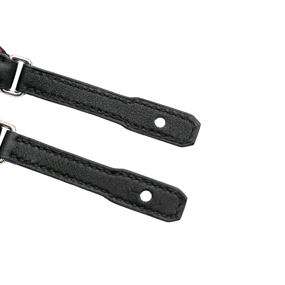 Hermès B Hermès Black Canvas Fabric Sangle Flipperball 25 mm To Go Bag Strap France