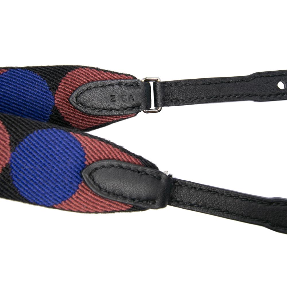 Hermès B Hermès Black Canvas Fabric Sangle Flipperball 25 mm To Go Bag Strap France