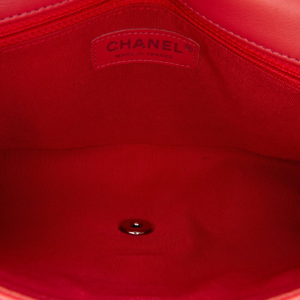 Chanel B Chanel Pink Salmon Calf Leather Crumpled skin Bi Quilted Vintage Full Flap France