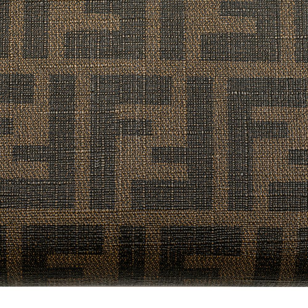 Fendi AB Fendi Brown Coated Canvas Fabric Zucca Zip Around Long Wallet Italy