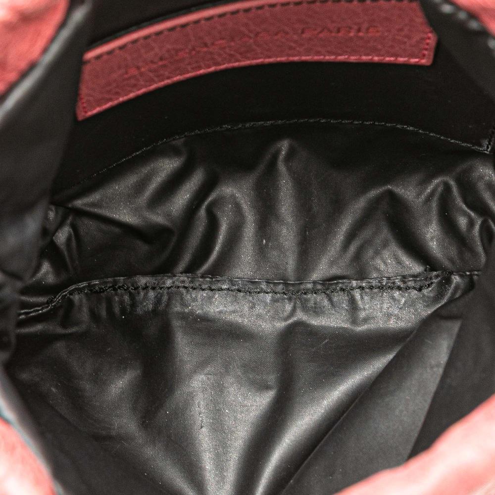 Balenciaga B Balenciaga Pink Lambskin Leather Leather Lambskin Motocross Move On Drawstring Pouch Italy