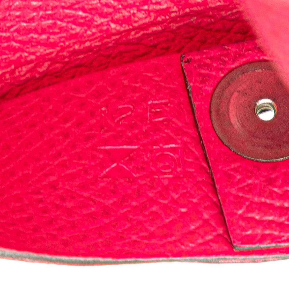 Hermès AB Hermès Pink Hot Pink Calf Leather Epsom Bastia Coin Purse France