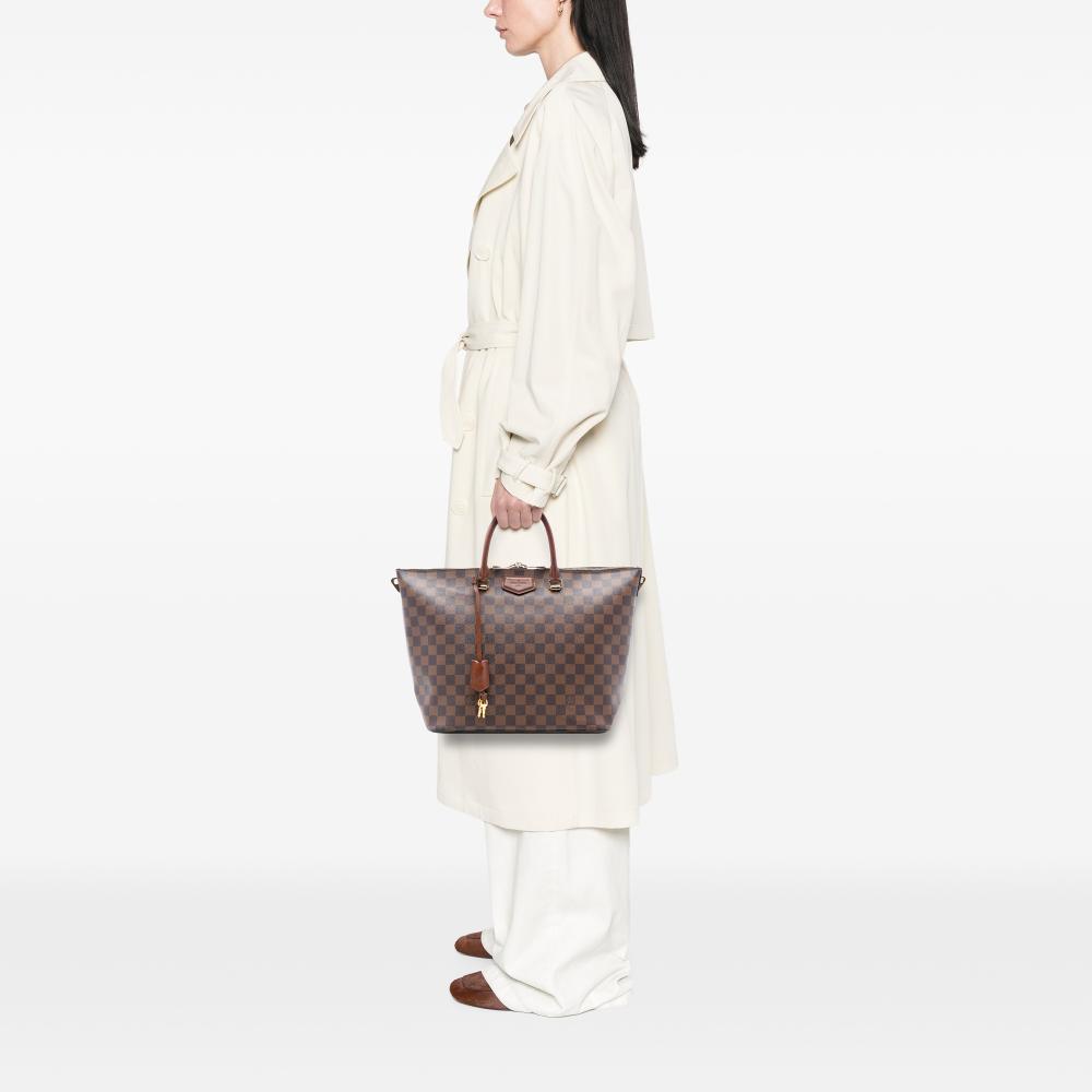 Louis Vuitton B Louis Vuitton Brown Damier Canvas Fabric Damier Ebene Belmont MM France