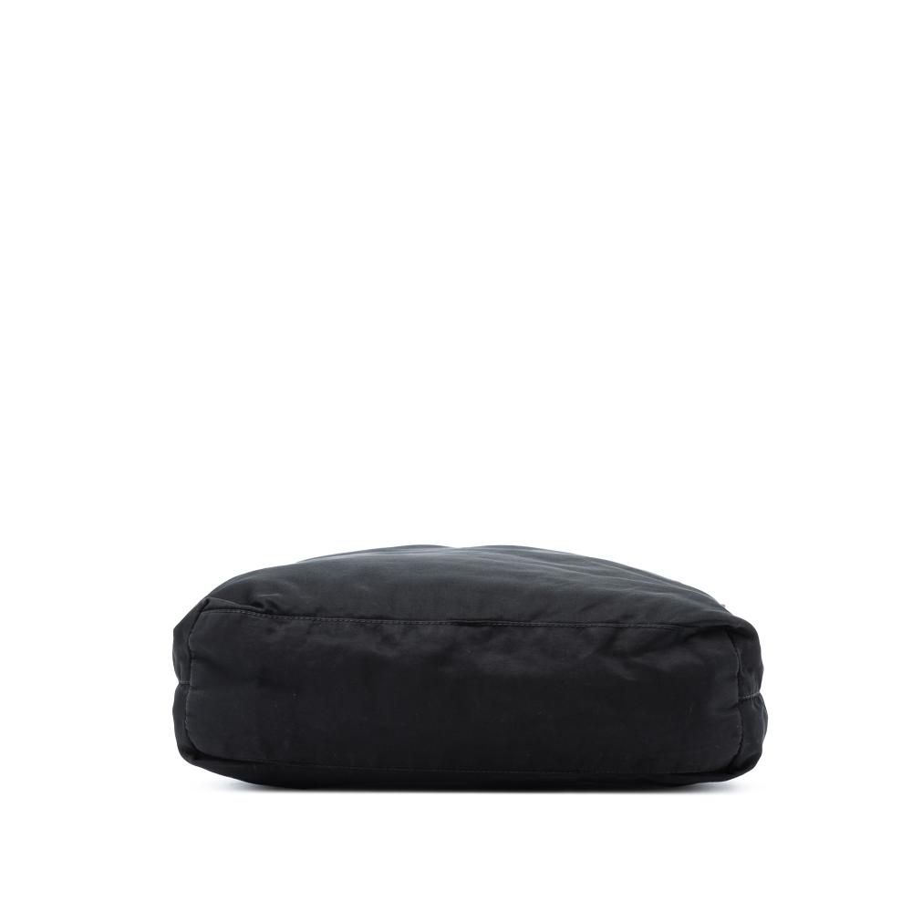 Prada B Prada Black Nylon Fabric Tessuto Open Top Crossbody Italy