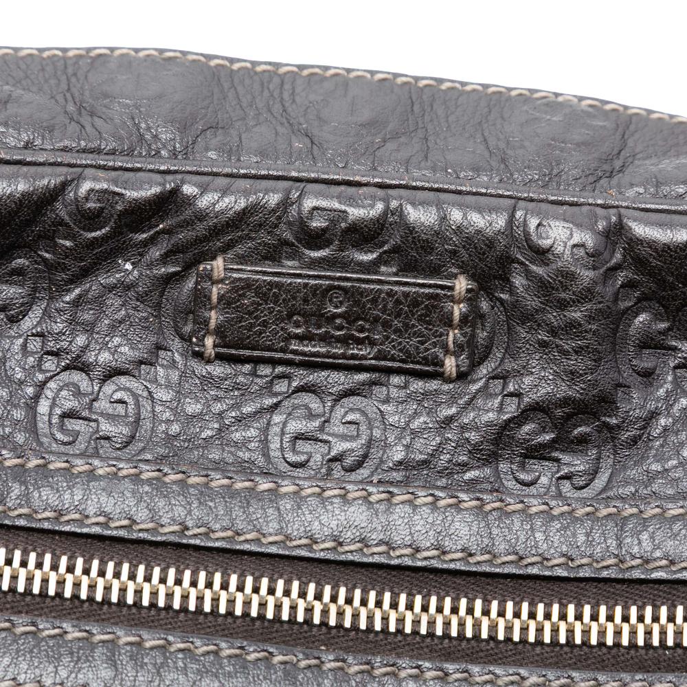 Gucci B Gucci Black Calf Leather Guccissima Crossbody Italy