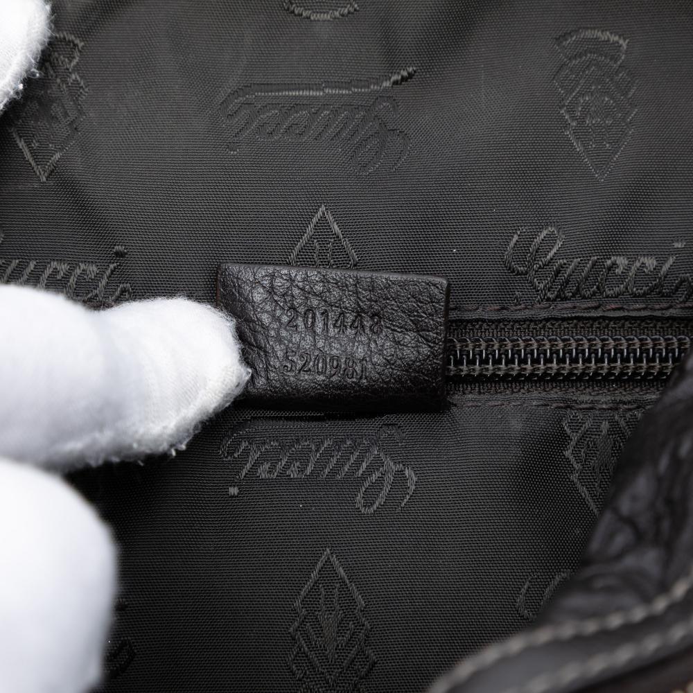 Gucci B Gucci Black Calf Leather Guccissima Crossbody Italy