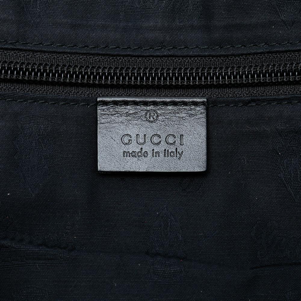 Gucci B Gucci Black Coated Canvas Fabric GG Imprime Business Bag Italy