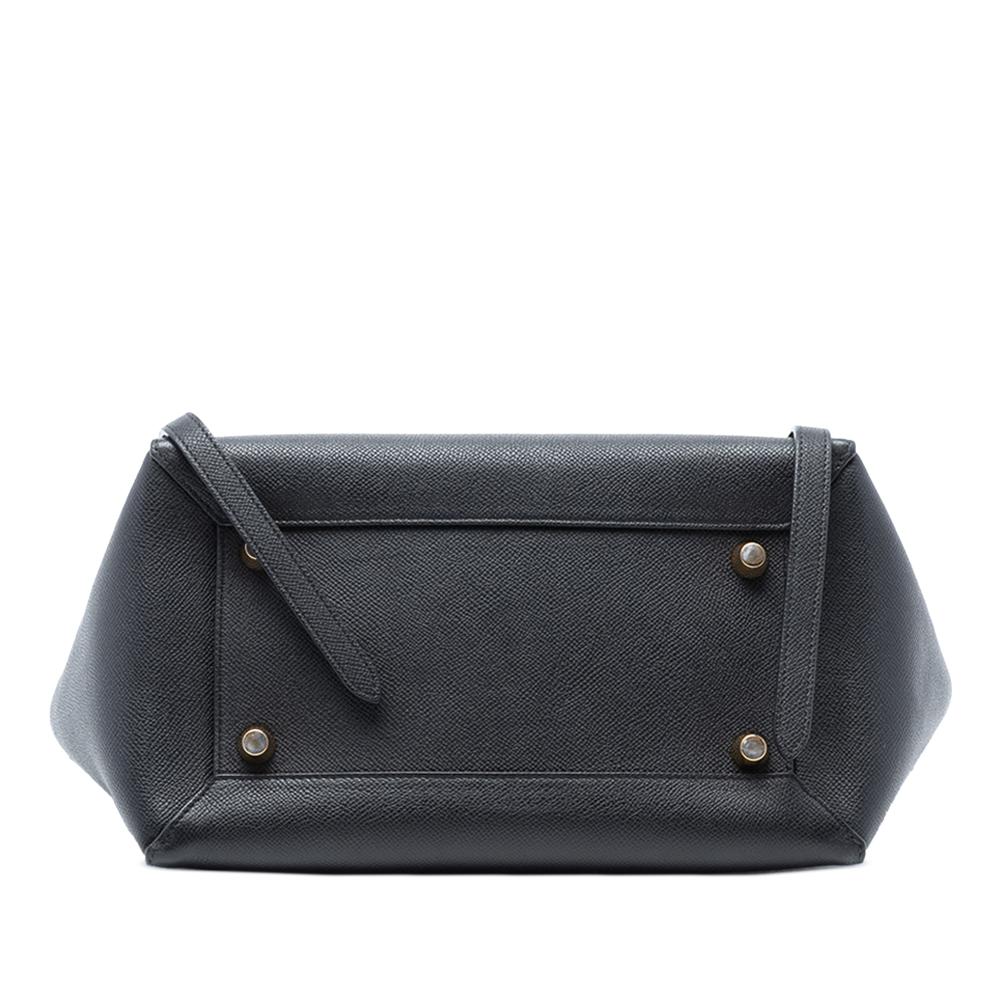 Celine B Celine Black Calf Leather Mini Grained skin Belt Bag Italy