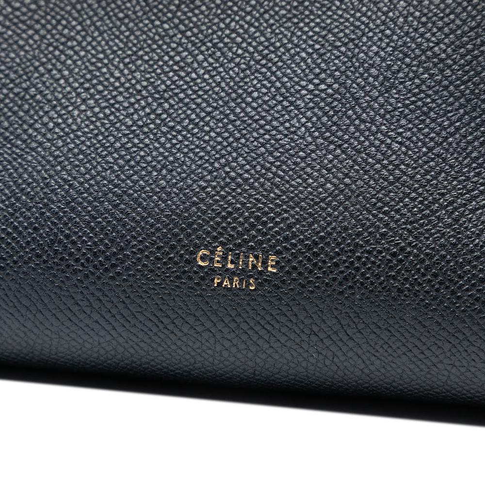 Celine B Celine Black Calf Leather Mini Grained skin Belt Bag Italy