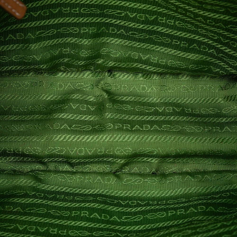 Prada B Prada White Canvas Fabric Canapa Tote Italy