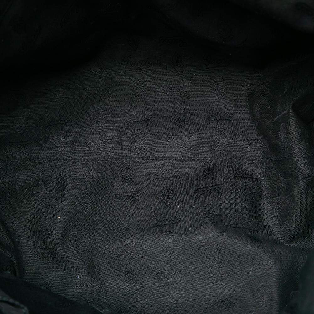 Gucci B Gucci Black Calf Leather Bridle Satchel Italy