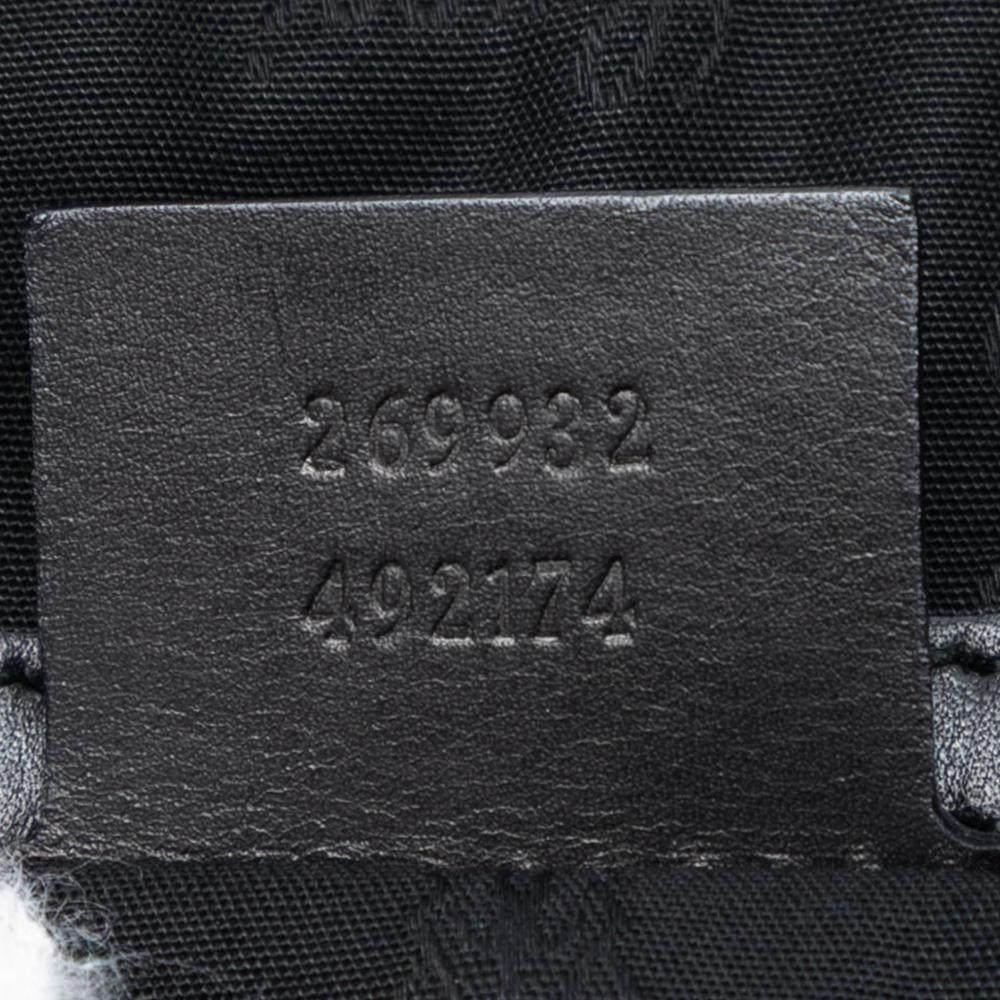 Gucci B Gucci Black Calf Leather Bridle Satchel Italy