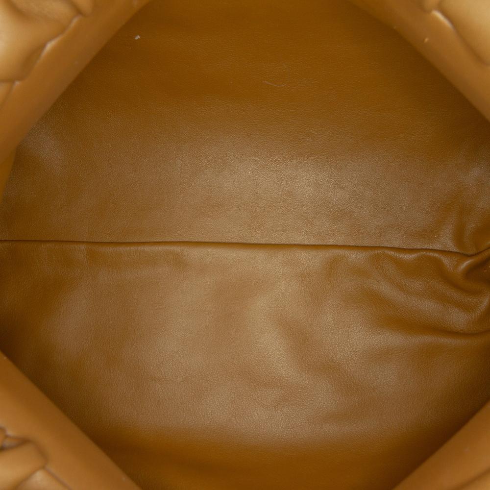 Bottega Veneta B Bottega Veneta Brown Lambskin Leather Leather Lambskin Chain Pouch Italy