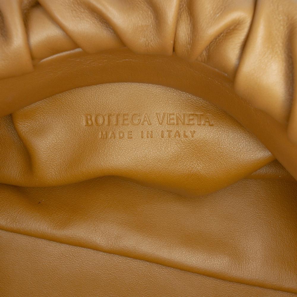Bottega Veneta B Bottega Veneta Brown Lambskin Leather Leather Lambskin Chain Pouch Italy