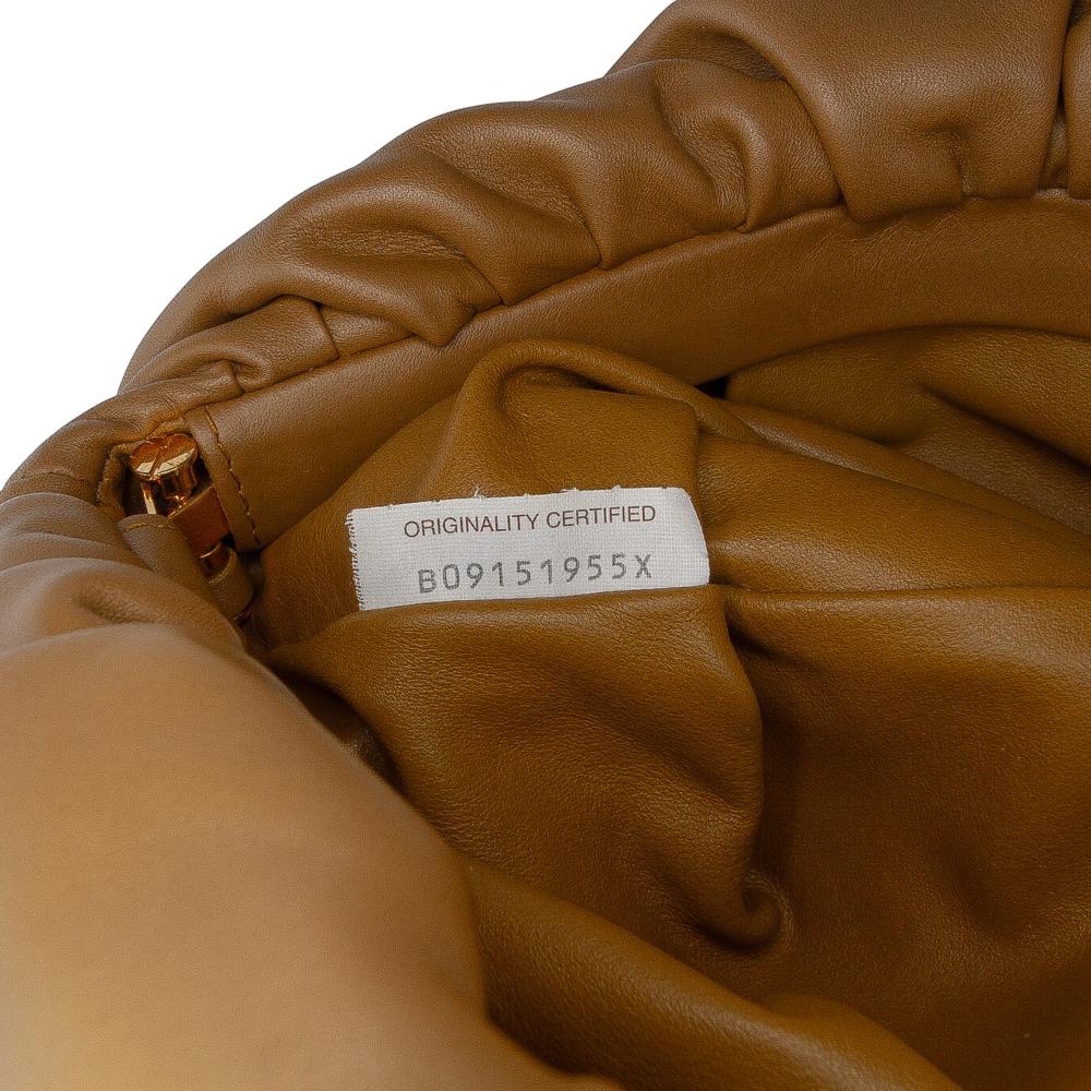 Bottega Veneta B Bottega Veneta Brown Lambskin Leather Leather Lambskin Chain Pouch Italy