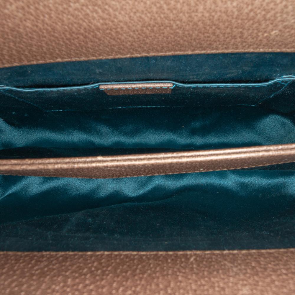 Gucci B Gucci Brown Beige Coated Canvas Fabric Small GG Supreme Web Ophidia Chain Crossbody Italy