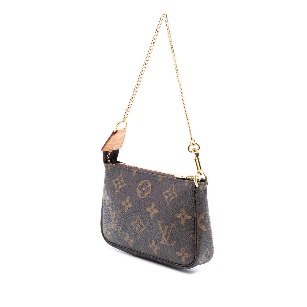 Louis Vuitton B Louis Vuitton Brown Monogram Canvas Fabric Monogram Mini Pochette Accessoires France