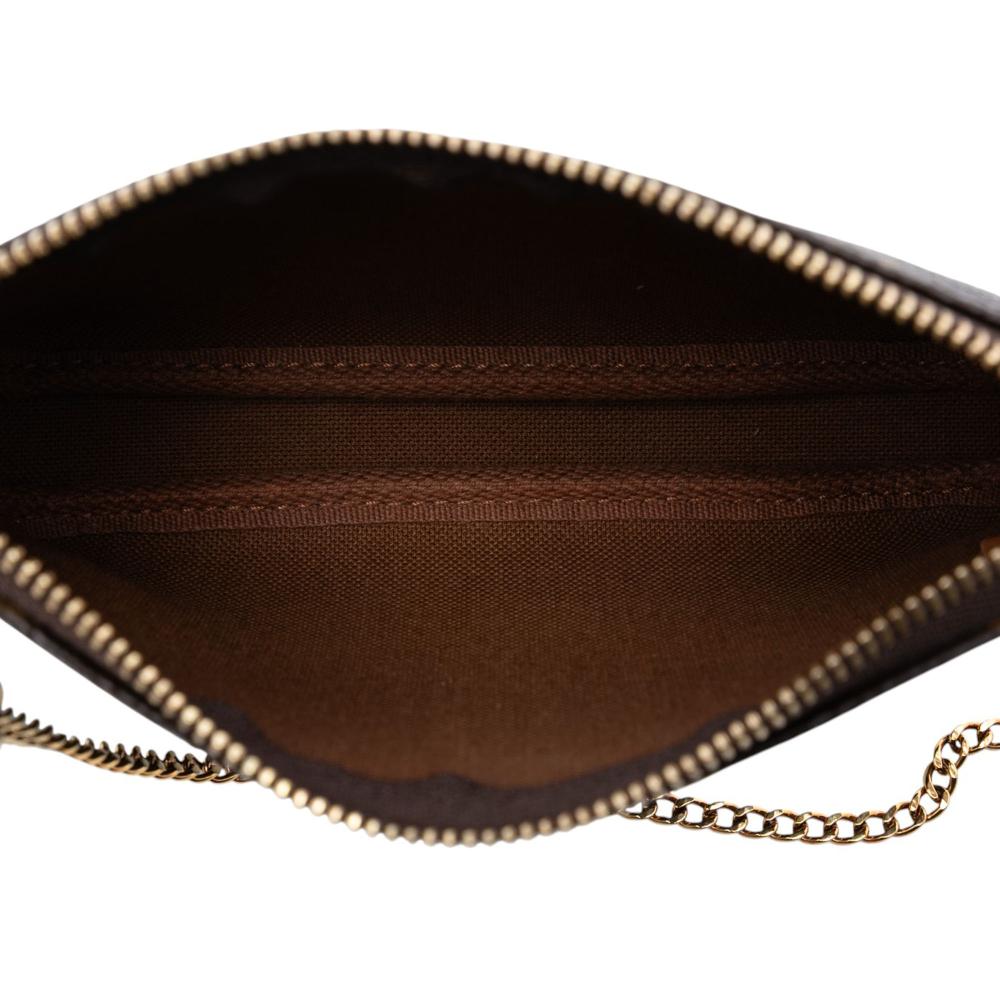 Louis Vuitton B Louis Vuitton Brown Monogram Canvas Fabric Monogram Mini Pochette Accessoires France