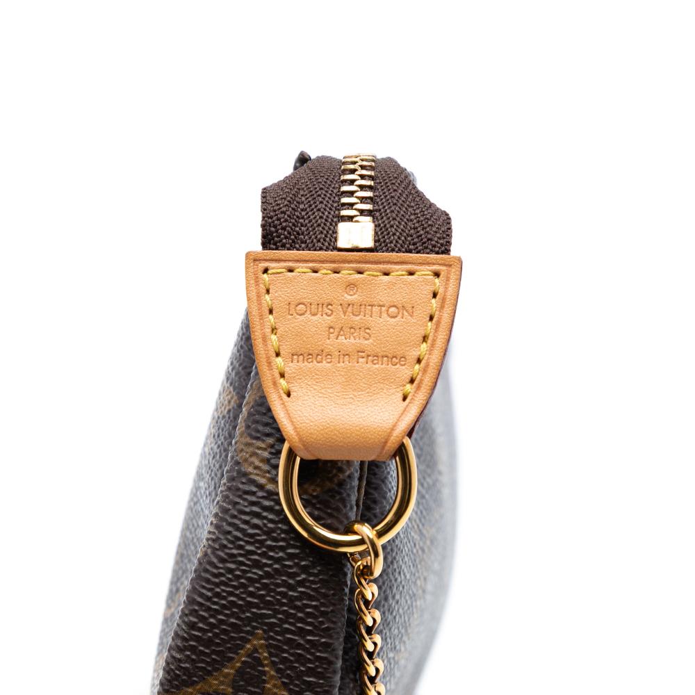 Louis Vuitton B Louis Vuitton Brown Monogram Canvas Fabric Monogram Mini Pochette Accessoires France