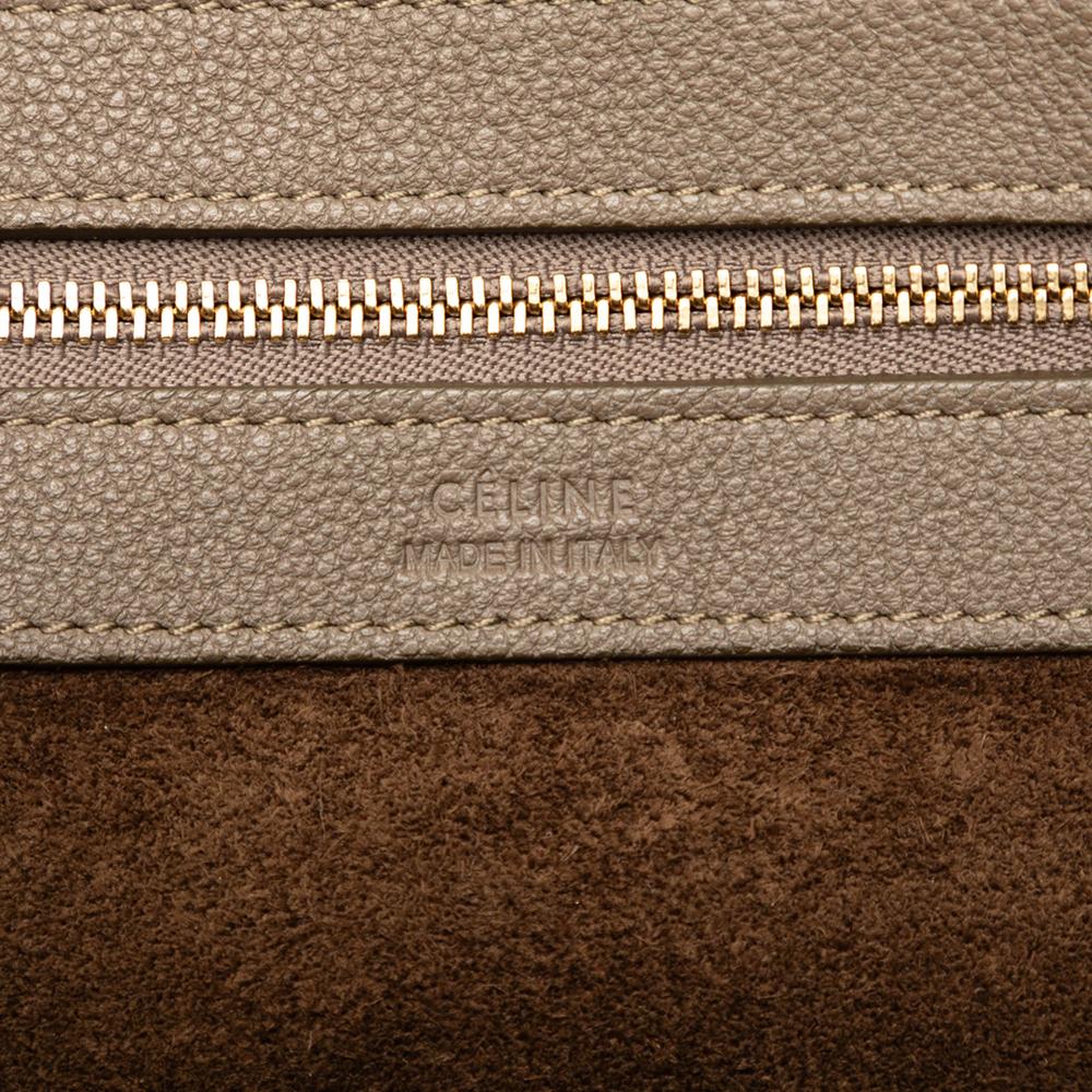 Celine B Celine Brown Calf Leather Small Phantom Cabas Tote Italy