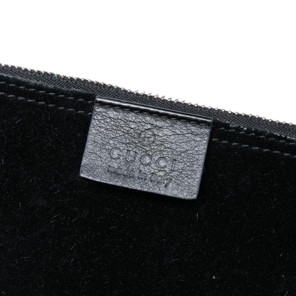 Gucci B Gucci Black Suede Leather Soft Jackie Bucket Bag Italy